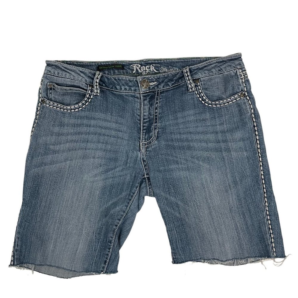 Wrangler Women’s Rock 47 Ultra Low Handmade Cutoff Shorts Size 11 (Waist 33)